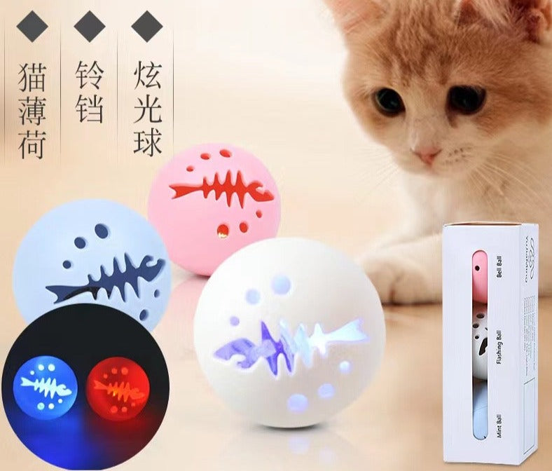 Cat Toy Balls Set With Bell | Catnip | Flash