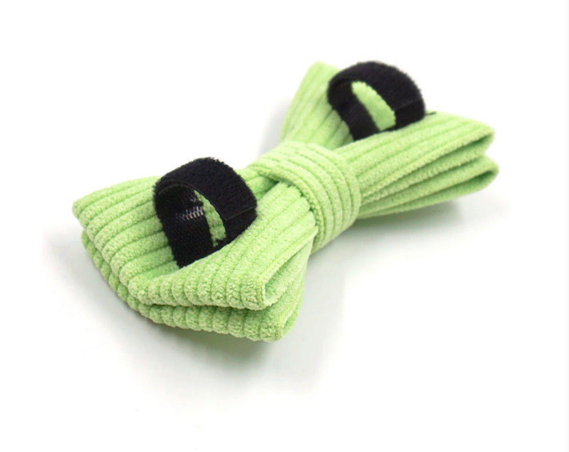 Bright Green Collar Leash Bowtie