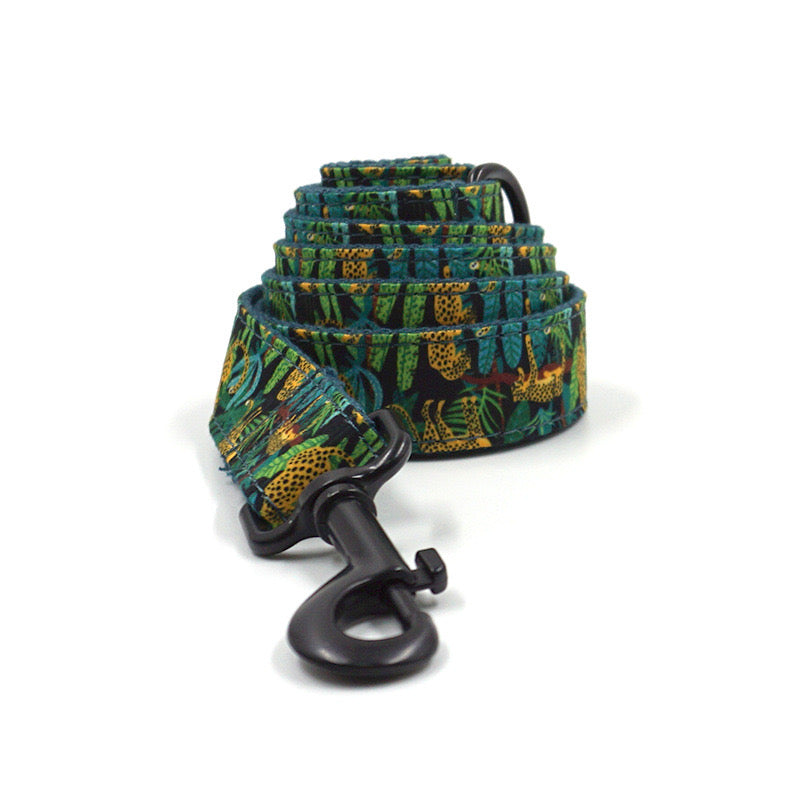 Leopard Collar Leash Bowtie