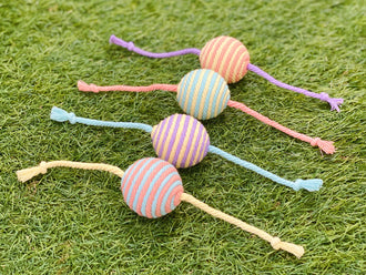 Cotton Rope Macaron Balls With 2 Tails