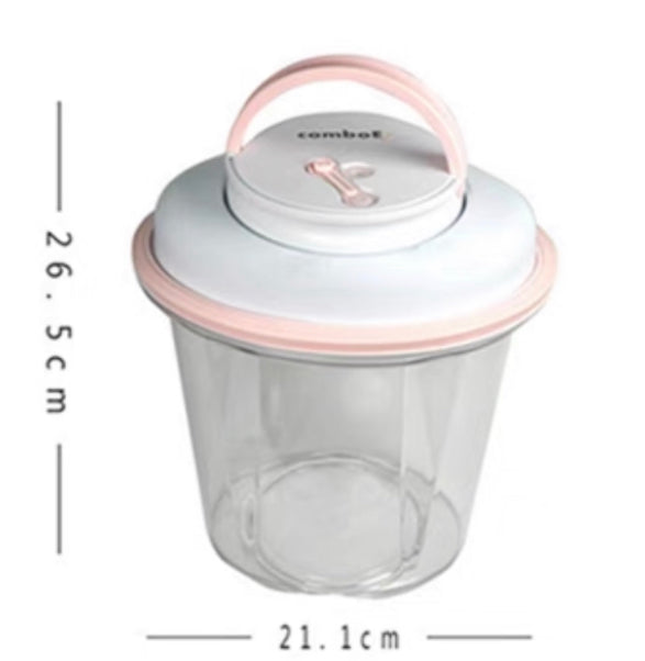 Food Storage 3.5L Vacuum Seal with Handle in White & Pink