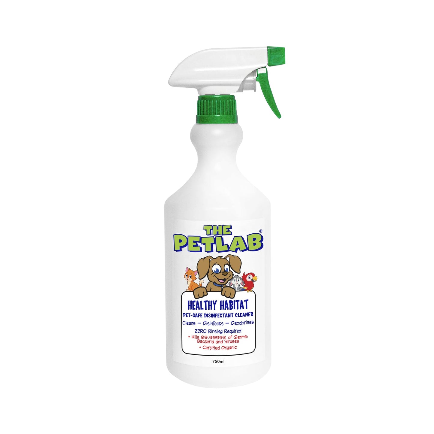 PetLab Healthy Habitat 750ml Cleaner, Disinfectant & Odour Eliminator