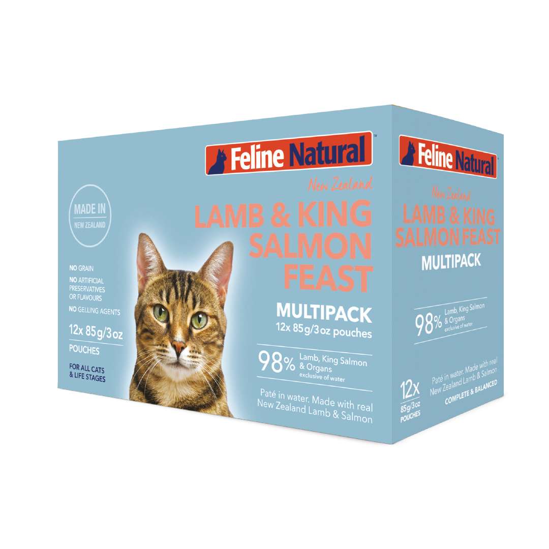 Feline Natural Pouch Lamb & Salmon Multipack (85g x 12)
