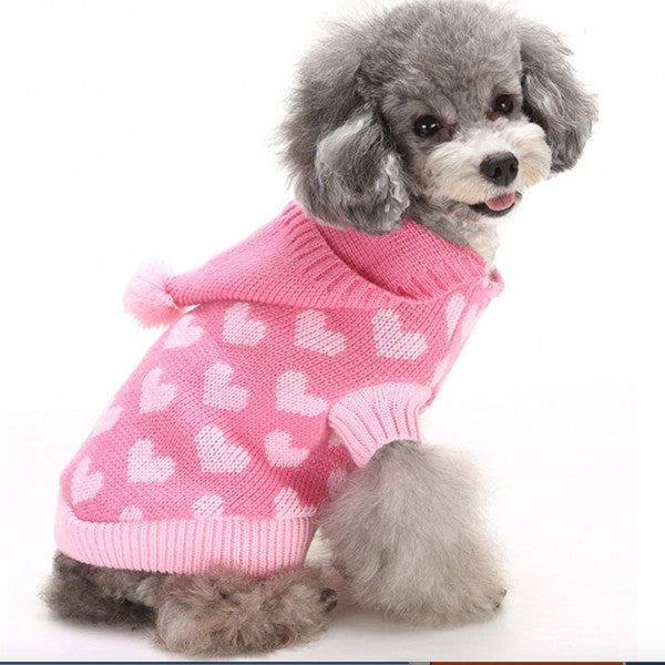 Pet Jumper with Hearts Online Only