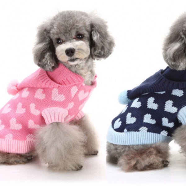 Pet Jumper with Hearts Online Only