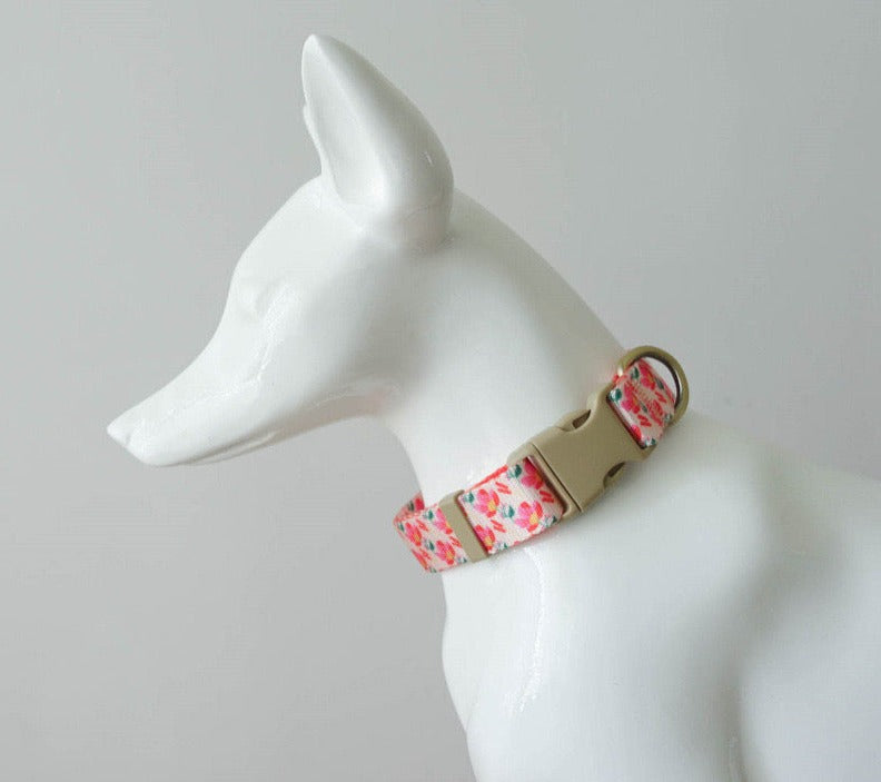 Red Floral Collar Leash