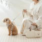 Dog harness with teddy bear and backpack for small dogs | Waffle fabric, mesh lining, removable, 2-way