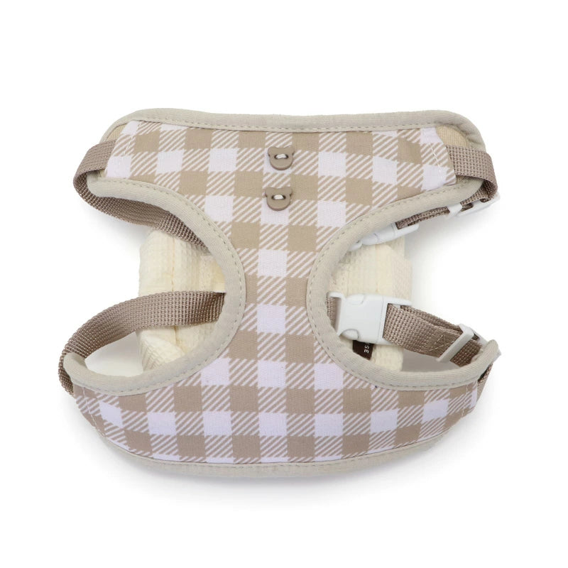 Dog harness with teddy bear and backpack for small dogs | Waffle fabric, mesh lining, removable, 2-way