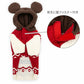 Disney Mickey Mouse Dog Clothes Winter Matching Knitted with Hood  | Far Infrared Warm Cold Protection Cold Protection