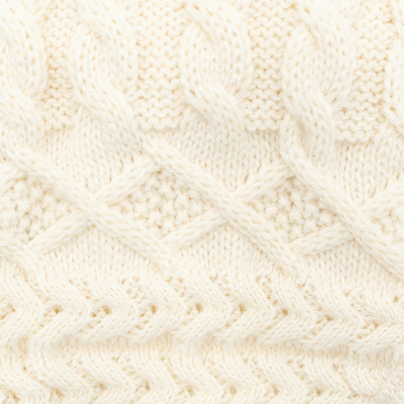 Pet Paradise Winter Knit Sweater Frilled Aran Sweater