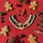 Handmade Xmas Bandana with Gingerbread Man