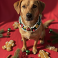 Handmade Xmas Bandana with Gingerbread Man