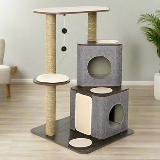 Taily Cat Tree Condo Dual Cubox