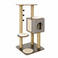 Taily Cat Scratching Tree Post Cubox Wooden Cat Tower Condo Removable Cover Cat Trees Furniture Toy for Indoor Cats