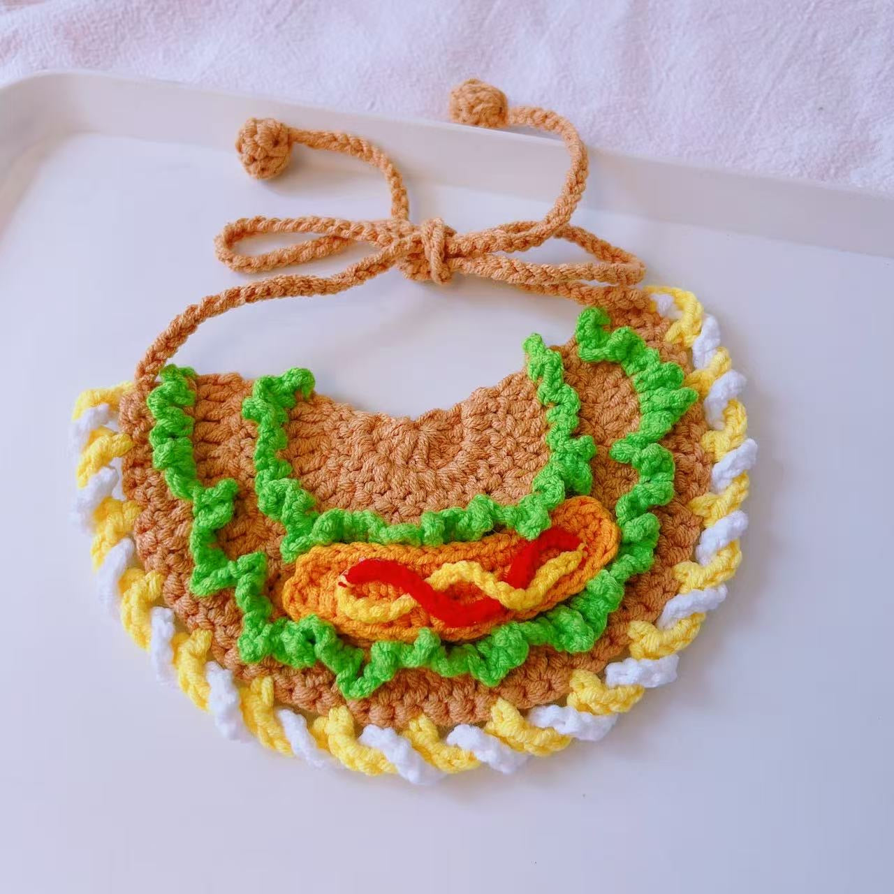Handmade Hot Dog  Bib