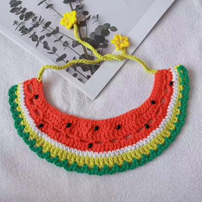 Handmade Watermelon Hat & Bandana for Pets – Novelty Dog & Cat Accessory
