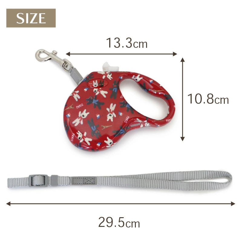 Lisa and Gaspard Retractable Dog Leash for Small Dogs | Lightweight Locking Automatic Long Leash with Retractable Leash(3m)