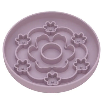 Flowers Shaped 3-in-1 Pet Slow Food Bowl Silicone Licking Mat and Puzzle Feeder