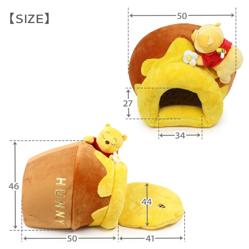 Disney Dog Bed Dome House Kennel Indoor Stylish Winnie the Pooh Honey Pot
