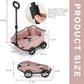 3 Colours Stroller 4 Wheels Folding Cart with Sun Protection Cover Pet Stroller for Travelling Shopping Walking Playing for Small Dogs Cats