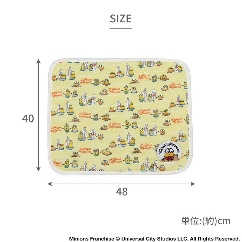 Cool Mat Minion  Beach Pattern Bob | Yellow Cool Touch Square Cool Cool Pet Summer Pet Bed Car Washable Cool Cooling Character