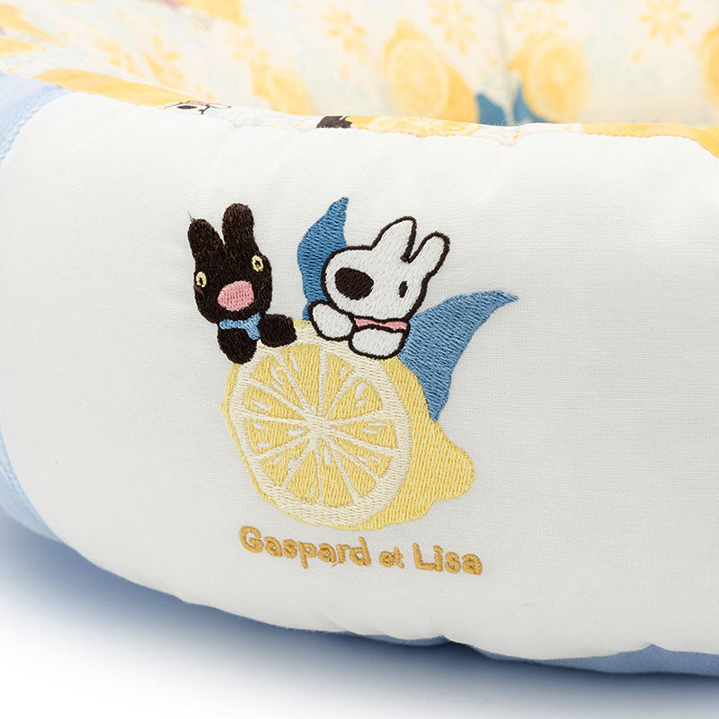 Authentic Lisa & Gaspard Dog Cooling Cuddler Bed – Citrus Pattern (55cm)