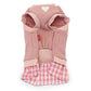 Snoopy Andy Dog Clothes Spring Side Open Sweatshirt Easy to Wear Small Dog Pink | Autumn/Winter Harness Lead Hole Layered Look Going Out Walking Stylish Cute Girl