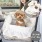 Quilted Dog Carrier with Cover | Stylish Car Seat/Carrier Bag for Traveling, Prevents Dogs from Jumping Out, and Fits the Passenger Seat