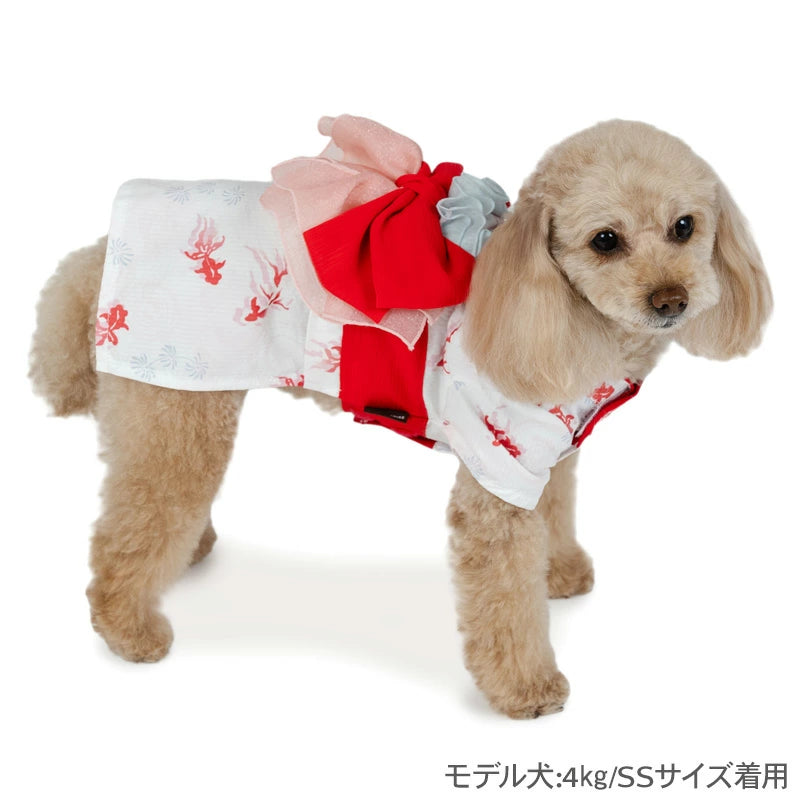 Summer clothes for dogs, goldfish pattern, yukata, Japanese style, Japanese pattern