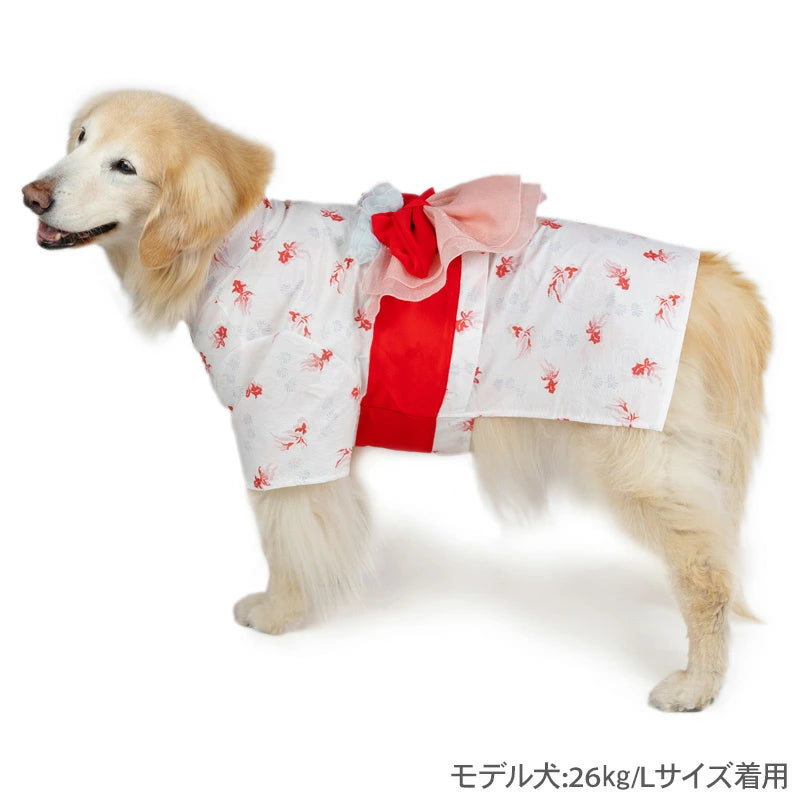 Summer clothes for dogs, goldfish pattern, yukata, Japanese style, Japanese pattern