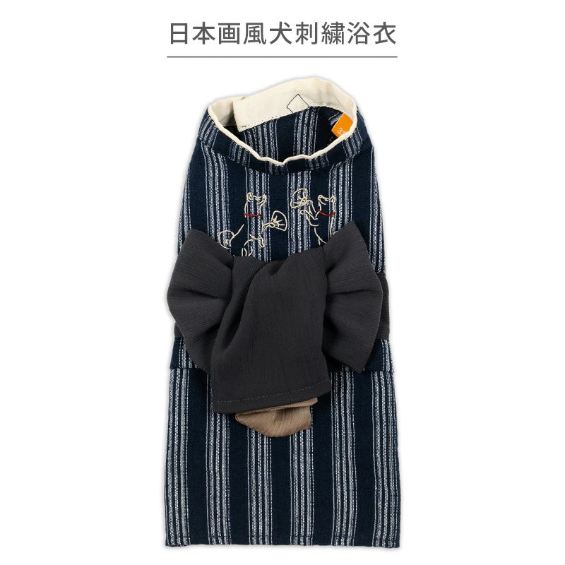 Summer clothes for dogs,Japanese painting style, embroidery, yukata, Japanese style
