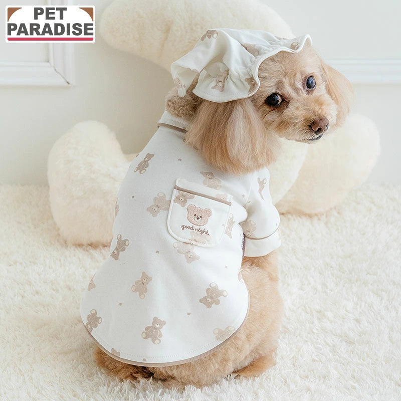 Bear Dog Pajamas with Hat – Cotton