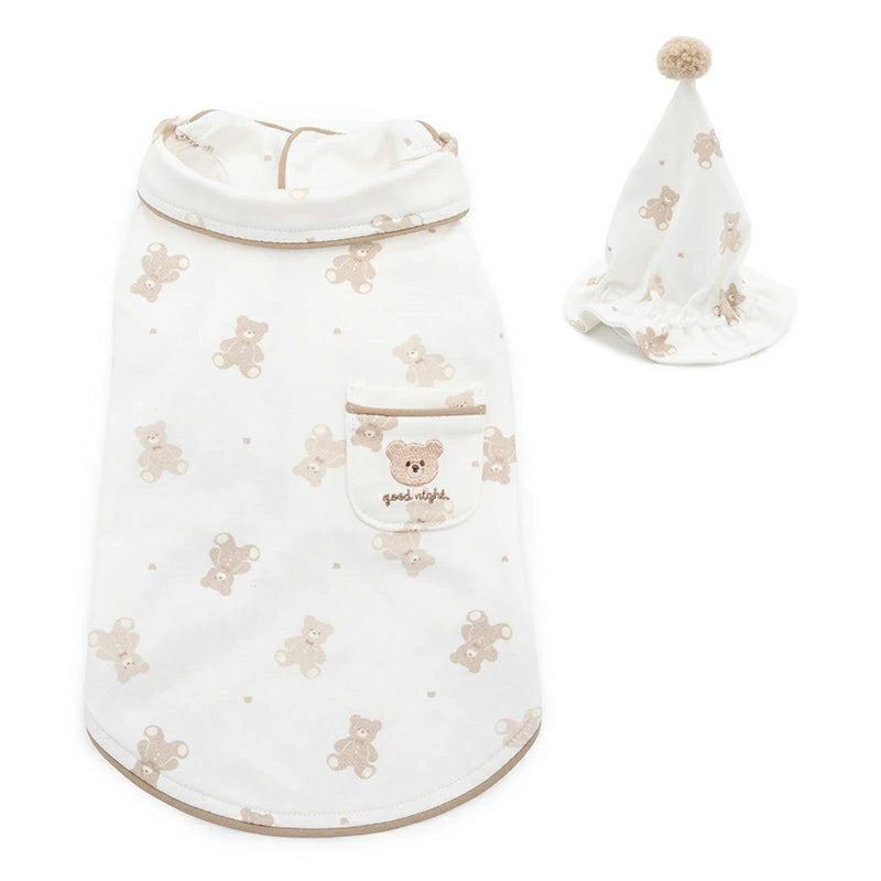 Bear Dog Pajamas with Hat – Cotton