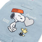 Authentic Snoopy Dog Clothes Spring Light Denim Overalls