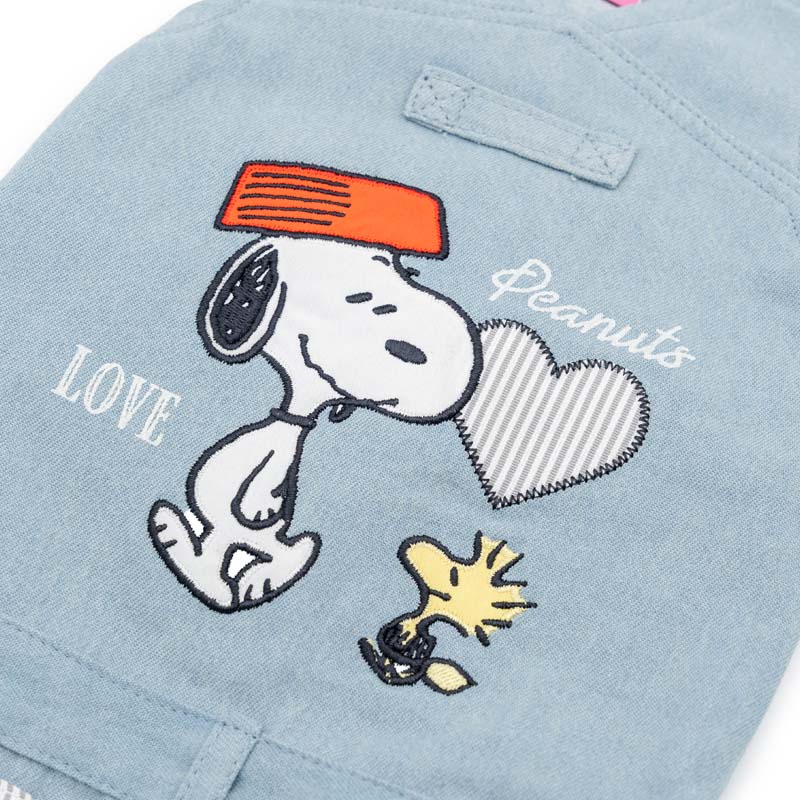 Authentic Snoopy Dog Clothes Spring Light Denim Overalls
