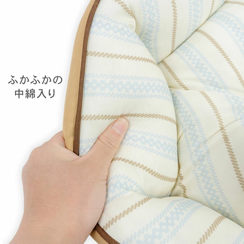 Cool Touch Dog Bed – Round Cooling Cuddler 45cm | Summer Natural Pattern