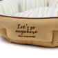 Cool Touch Dog Bed – Round Cooling Cuddler 45cm | Summer Natural Pattern