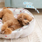 Strawberry Pattern Dog Cooling Cuddler Bed – Round Cool-Touch Pet Bed