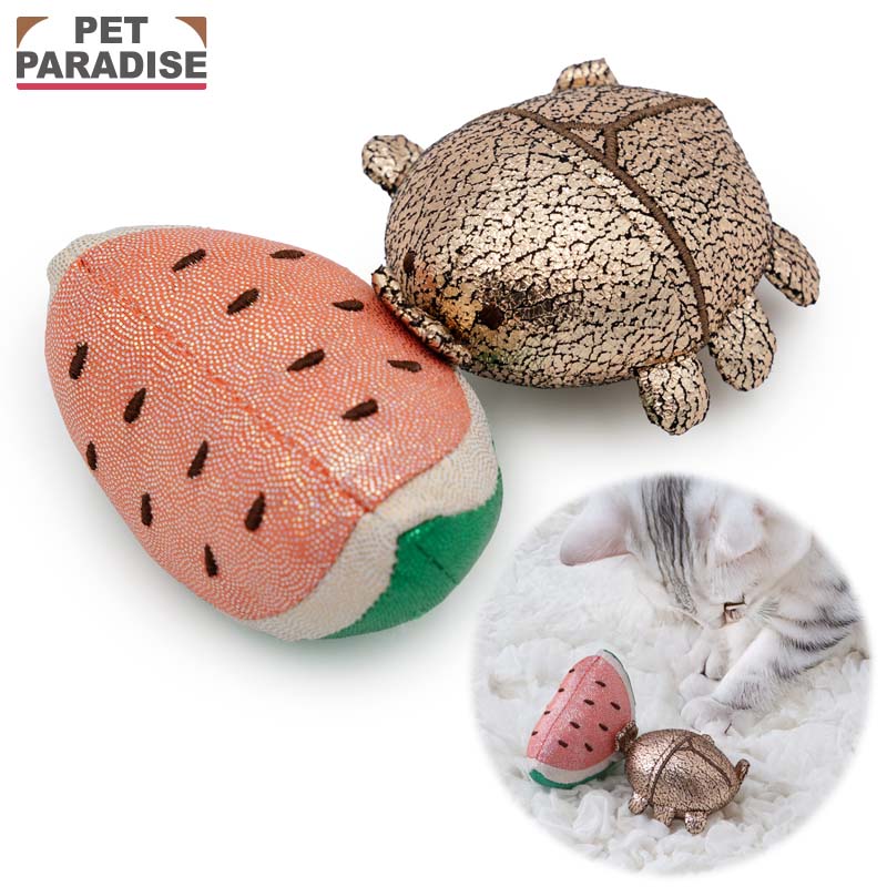 Vibrating Beetle Cat Toy with Watermelon – Pull-String Interactive Cat Toy