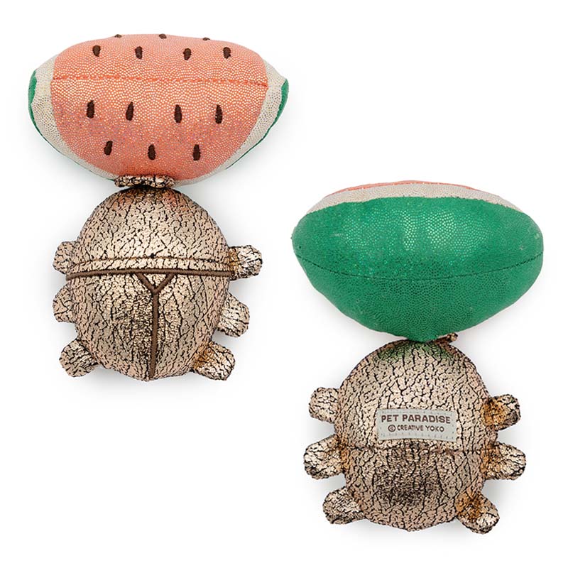 Vibrating Beetle Cat Toy with Watermelon – Pull-String Interactive Cat Toy
