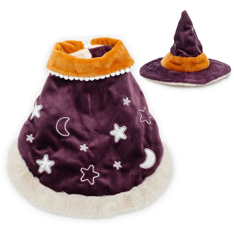 Halloween Wear Costume Purple with Hat | Witch, Wizard Cape