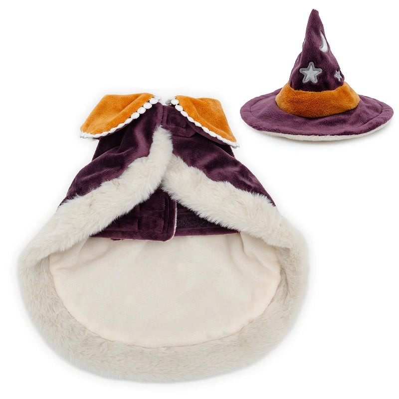 Halloween Wear Costume Purple with Hat | Witch, Wizard Cape