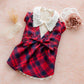 Checkered Pattern Dress for Dogs & Cats