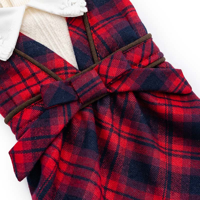 Checkered Pattern Dress for Dogs & Cats