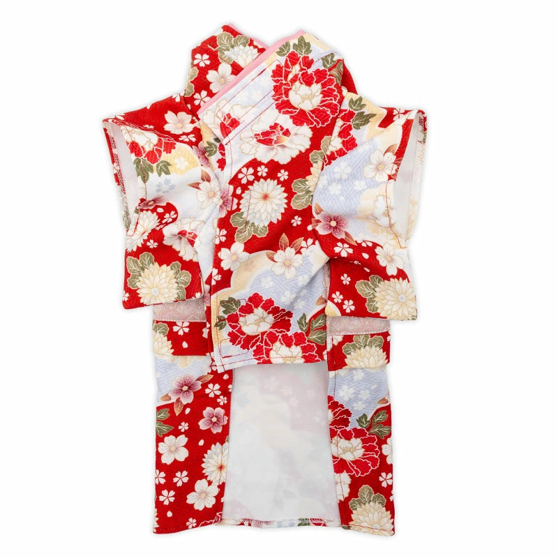 Kimono with Chrysanthemum and Peony Pattern