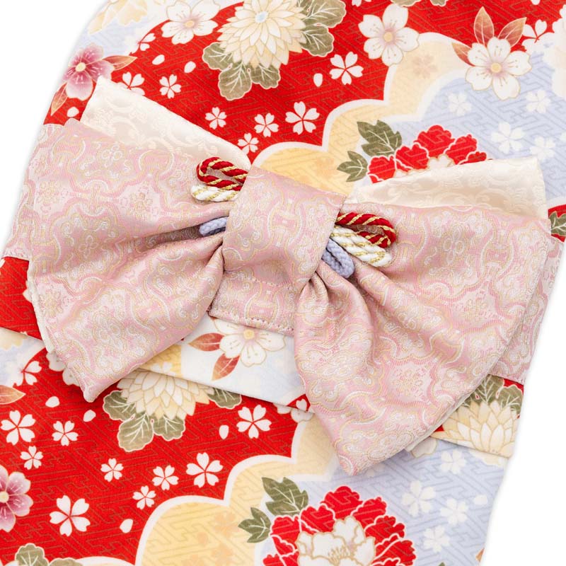 Kimono with Chrysanthemum and Peony Pattern