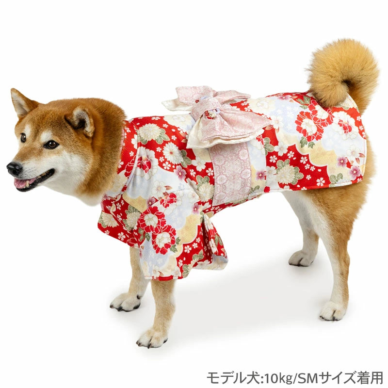 Kimono with Chrysanthemum and Peony Pattern