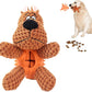 BEE & FLOWER | Brown Dog | Dog Puzzle Toys for Boredom for Medium Dogs | Stuffed Soft Puppy Dog Brain Stimulating Toys, Treat Dispenser Toys for Dogs for Cleaning Teeth