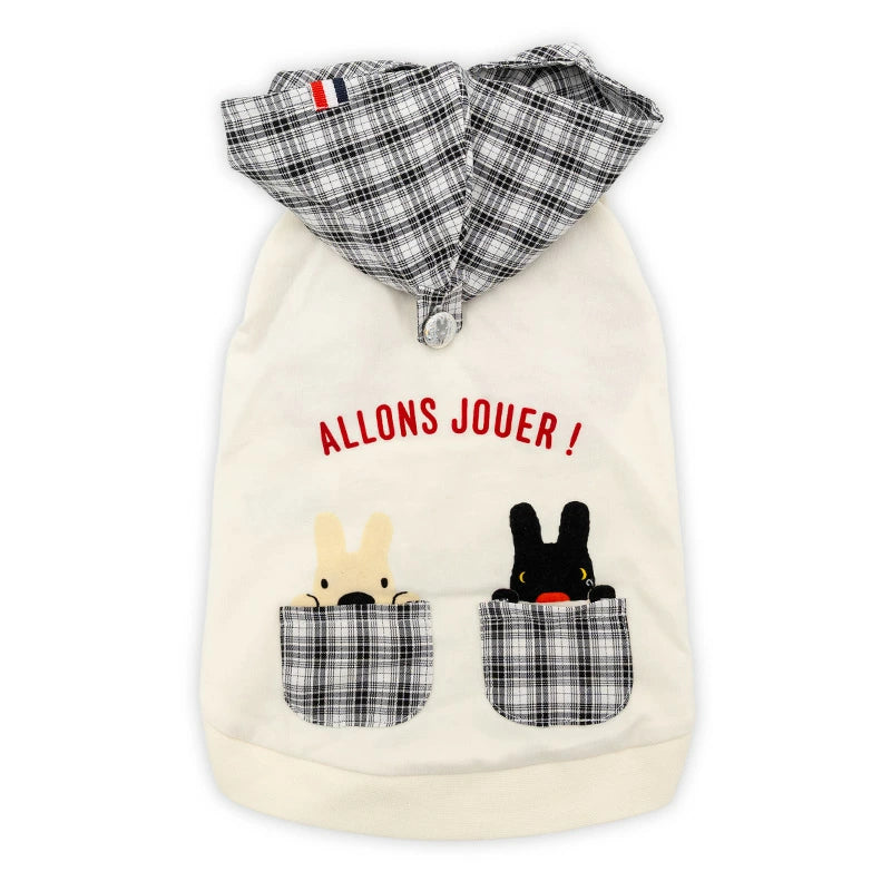 aspard and Lisa Dog Clothes, Autumn Checkered Hoodie