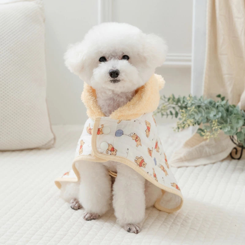 Disney Winnie the Pooh Dog Winter Quilted Poncho